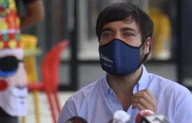 Jaime Pumarejo en rueda de prensa en el Caimán del Río.