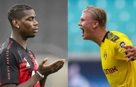 Paul Pogba y Erling Haaland.