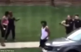 Momento del ataque a Jacob Blake.