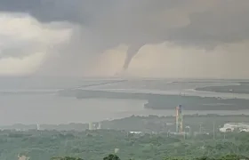 Tromba Marina en Puerto Mocho, en Barranquilla.