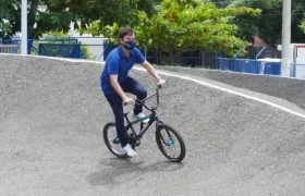 Alcalde entregó remodelada pista de BMX