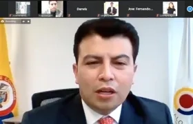 El Contralor General Carlos Felipe Córdoba, durante su intervención.