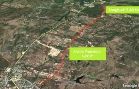 Trayecto de la vía alterna.