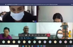 Aspecto de la audiencia virtual en el caso de la presunta defraudación de Colpensiones. 