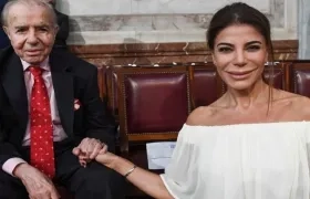 Carlos Menem y su hija Zulemita. 