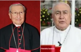 Monseñor Ugo Puccini y el obispo de Santa Marta, Luis Piedrahita.