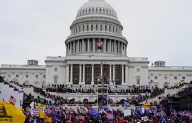 Protesta frente al Capitolio.