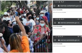 Imagen de lo que ocurre en El Rodadero y la plataforma.