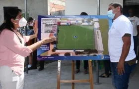 Nury Logreira y el exfutbolista Víctor Pacheco.