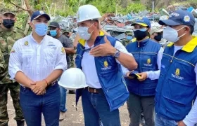 El Presidente Iván Duque durante su visita a la isla de Providencia.
