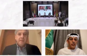 El embajador Jaime Amín durante su intervención.