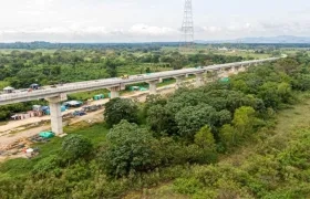 El nuevo puente sobre el río Magdalena.