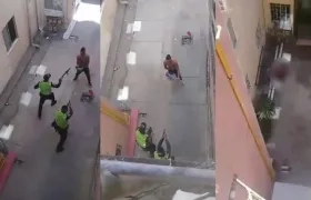 Momento de la agresión. 