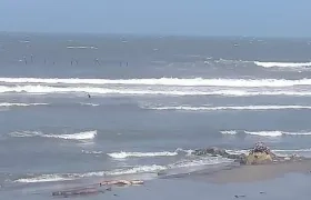 La pequeña estructura quedó sumergida en el fondo del mar.