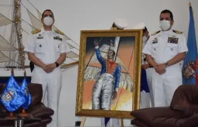 El retrato llamado “Un Destello de Gloria en el Lago de Maracaibo”, en honor a Almirante José Padilla López.