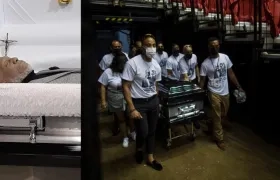 Imágenes de actos fúnebres por muerte de Roberto Roena.