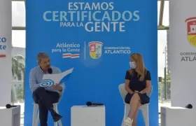 Director regional de Icontec y Gobernadora Elsa Noguera.