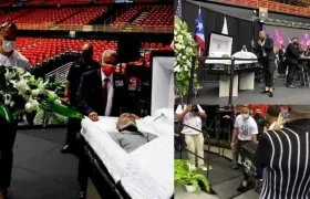 Ceremonia de despedida del salsero boricua Roberto Roena.