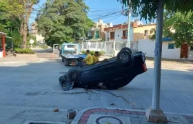 Así quedó el vehículo tras el accidente. 