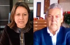 Ministra de Comercio, Maria Ximena Lombana, y presidente de Fenalco, Jaime Cabal.