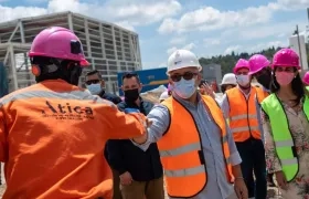 Presidente Duque visitó la planta en construcción de PepsiCo, en Guarne, Antioquia.
