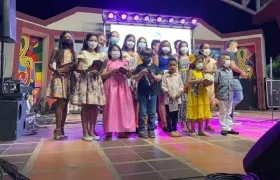 Los niños que participaron.