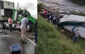 Accidente en puente de Gambote.