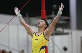 Jossimar Calvo, gimnasta colombiano. 