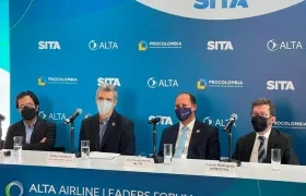 Rueda de prensa de la conferencia anual de la Alta, que celebra hoy en Bogotá.