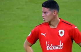 James Rodríguez durante el partido. 