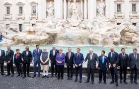 La imagen de la reunión en Roma.