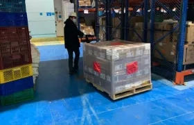 Imagen de las vacunas que llegaron.