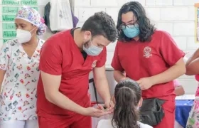 Atención en salud a los niños de Malambo.
