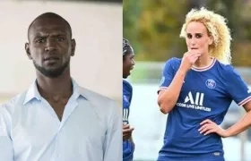 Éric Abidal y Kheira Hamrahoui.
