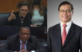 La republicana María Elvira Salazar lanzó fuertes críticas a Gustavo Petro, en la otra foto Brian Nichols.