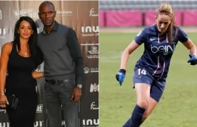 Hayet Abidal, Éric Abidal y  Kheira Hamraoui.