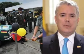 Imagen del acto y del Presidente Iván Duque.