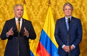 Presidentes de Colombia, Iván Duque, y de Ecuador, Guillermo Lasso.