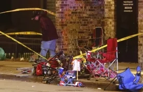 Así quedó el lugar tras el atropellamiento masivo en WInsconsin.