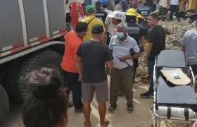 Lugar de donde fue rescatado el obrero. 