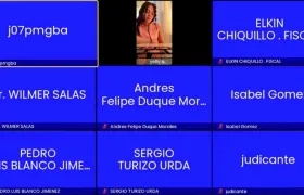 Yelly Andrea Ospina Prieto durante la audiencia virtual este lunes. 