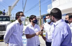 El Alcalde Jaime Pumarejo presidiendo el inicio de los trabajos.