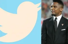 Imágenes de Twitter y Samuel Eto'o.