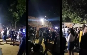 La 'Covid-fiesta' fue realizada en el patio de una vivienda. 