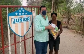 El Alcalde de Sabanagrande, Gustavo De La Rosa.