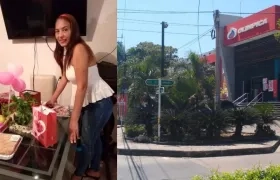 Katherine Martínez, la cajera asesinada en medio de un atentado.