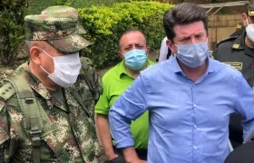 Ministro de Defensa viajó a Andes, ante los hechos ocurridos en el corregimiento de Tapartó.