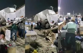 Levantamiento de las carpas afectadas.