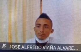 José Alfredo Viaña Alvarez durante la audiencia virtual de este miércoles. 
