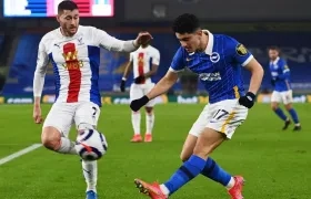 Steven Alzate en una acción de partido. 